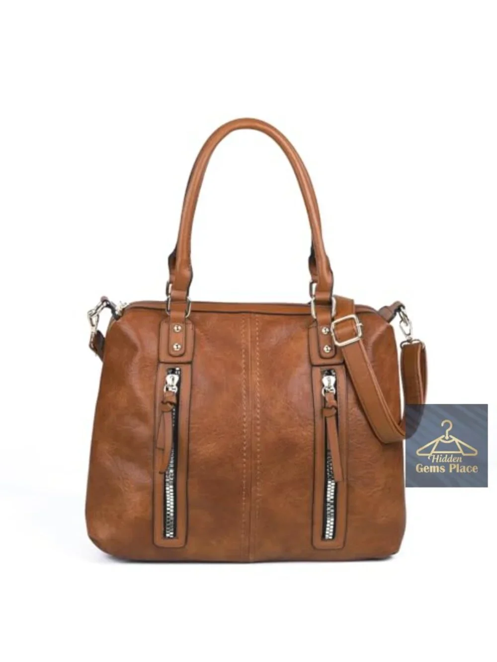 Large Hobo Purse Shoulder Bag with Multiple Pockets Faux Leather Crossbody